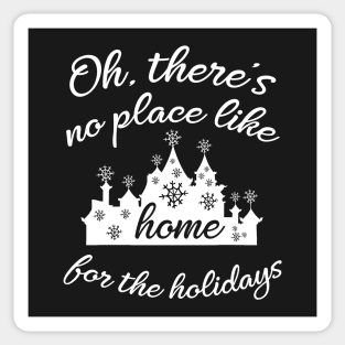 Castle Home for the Holidays in white - Sticker